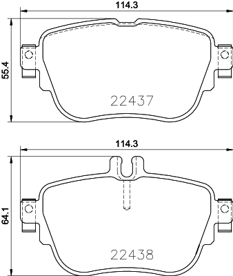 Brake Pad Set, disc brake 8DB 355 025-781