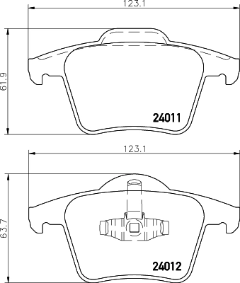 Brake Pad Set, disc brake 8DB 355 010-801