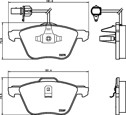 Brake Pad Set, disc brake 8DB 355 008-921