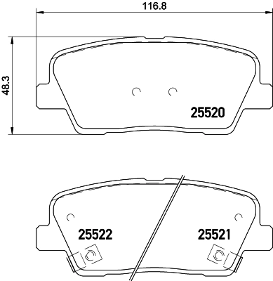 Brake Pad Set, disc brake 8DB 355 023-041