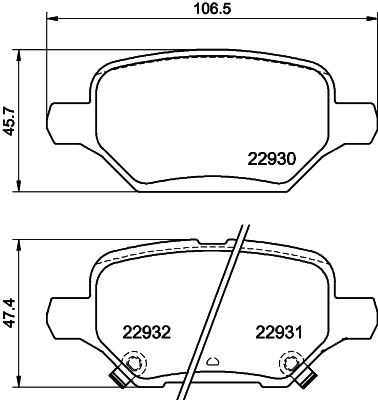 Brake Pad Set, disc brake 8DB 355 040-181