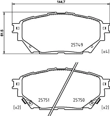Brake Pad Set, disc brake 8DB 355 039-471