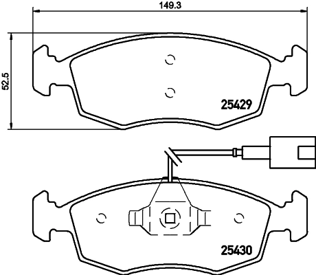 Brake Pad Set, disc brake 8DB 355 019-651
