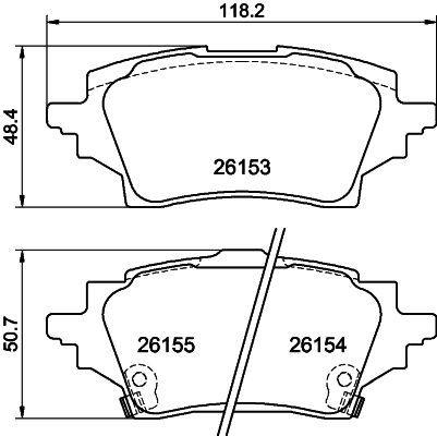 HELLA 8DB 355 040-221 Brake Pad Set, disc brake