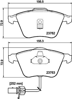 HELLA 8DB 355 009-141 Brake Pad Set, disc brake