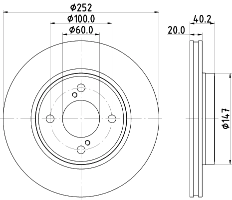 Brake Disc PRO 8DD 355 132-051
