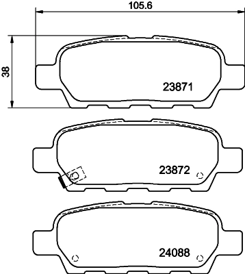 Brake Pad Set, disc brake 8DB 355 010-241