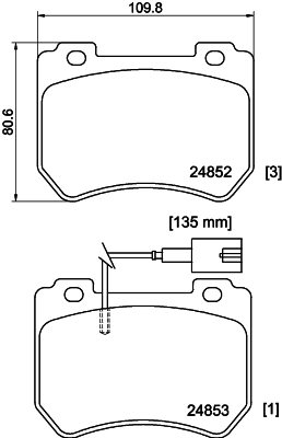 브레이크 패드 세트, 디스크 브레이크 8DB 355 014-651