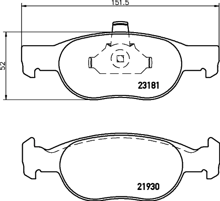 Brake Pad Set, disc brake 8DB 355 008-431