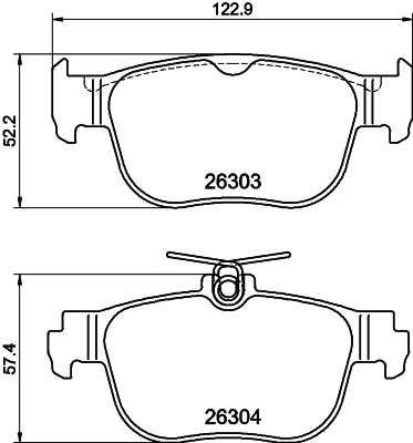 Brake Pad Set, disc brake 8DB 355 040-981