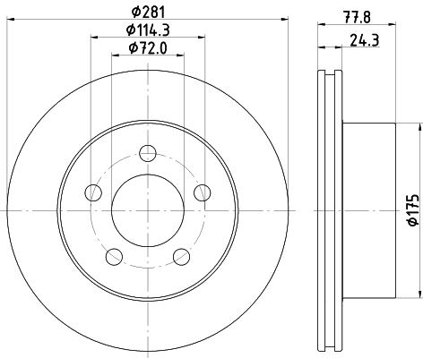 Brake Disc PRO 8DD 355 125-371