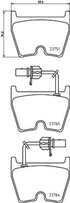 Brake Pad Set, disc brake 8DB 355 009-191