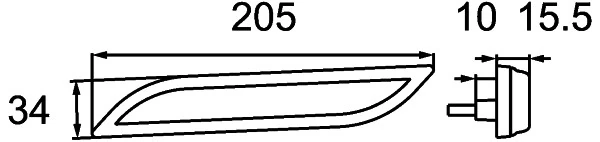 HELLA 2PS 013 305-061 Side Marker Light