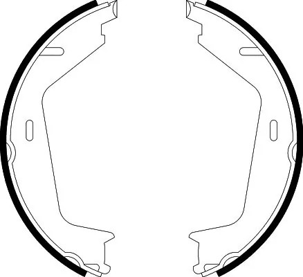 HELLA 8DA 355 050-591 Brake Shoe Set, parking brake