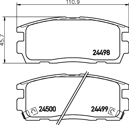 Brake Pad Set, disc brake 8DB 355 012-951