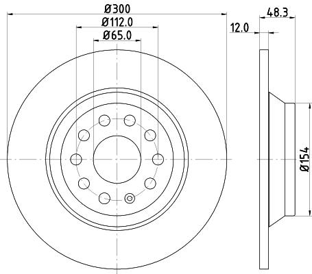 Brake Disc PRO 8DD 355 119-481