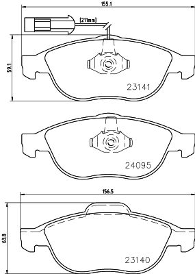 HELLA 8DB 355 011-651 Brake Pad Set, disc brake