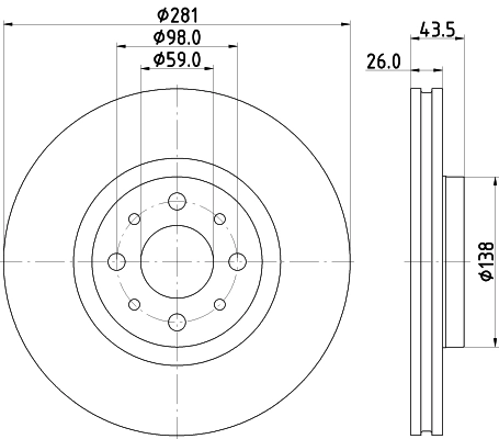 Brake Disc PRO 8DD 355 134-971