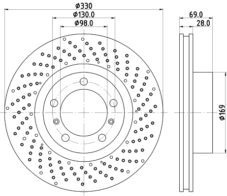 Brake Disc PRO High Carbon 8DD 355 125-031