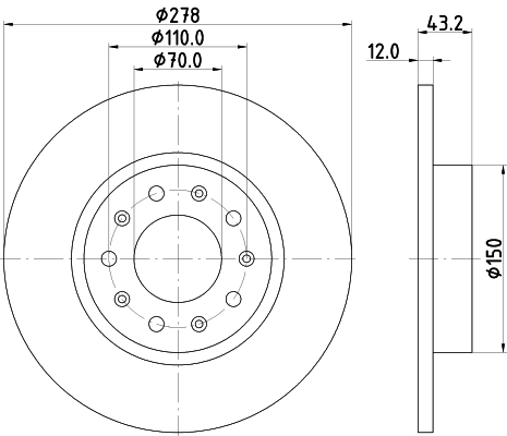 Brake Disc PRO 8DD 355 116-671