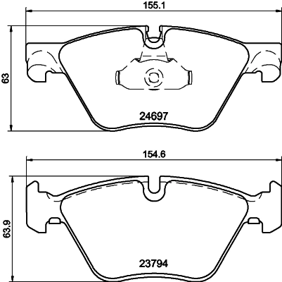 Brake Pad Set, disc brake 8DB 355 014-351