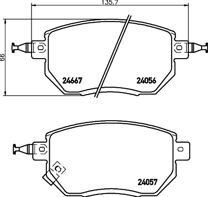 Brake Pad Set, disc brake 8DB 355 011-101