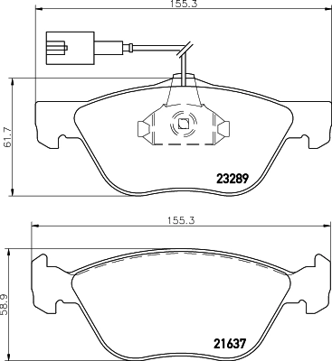 Brake Pad Set, disc brake 8DB 355 007-931