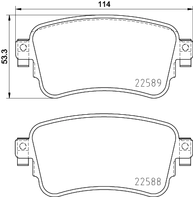 Brake Pad Set, disc brake 8DB 355 037-681