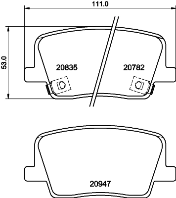 HELLA 8DB 355 040-511 Brake Pad Set, disc brake