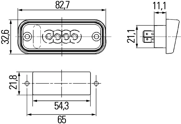 HELLA 2KA 010 278-317 Licence Plate Light