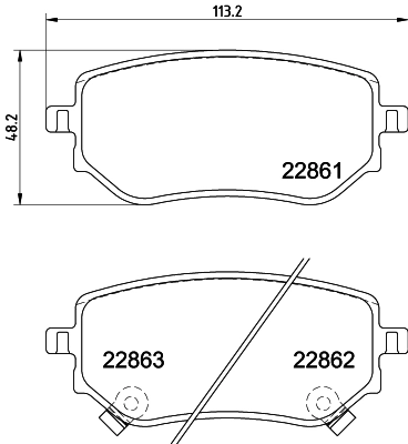 Brake Pad Set, disc brake 8DB 355 037-951