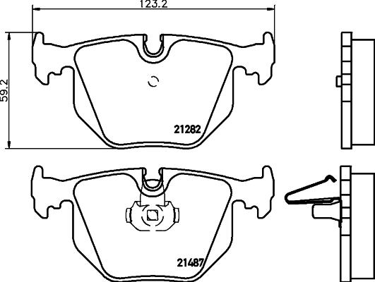 Brake Pad Set, disc brake 8DB 355 008-091