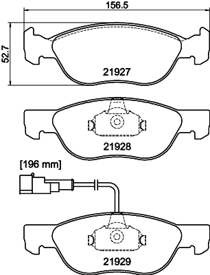 HELLA 8DB 355 007-901 Brake Pad Set, disc brake