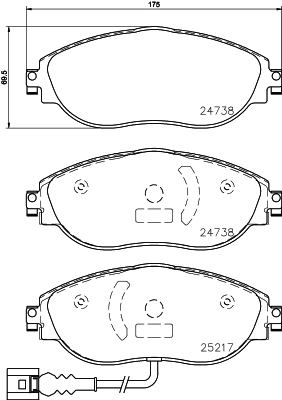 HELLA 8DB 355 021-971 Brake Pad Set, disc brake