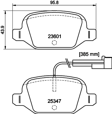 Brake Pad Set, disc brake 8DB 355 031-561