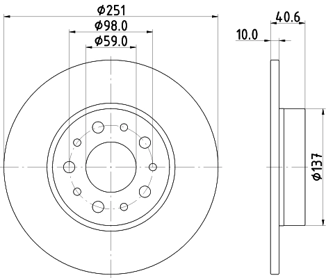 Brake Disc PRO 8DD 355 118-071