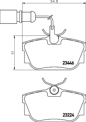 Brake Pad Set, disc brake 8DB 355 018-571