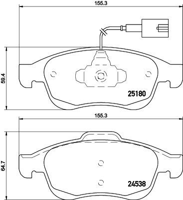 Brake Pad Set, disc brake 8DB 355 015-521