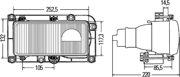 HELLA 1DL 007 872-077 Headlight