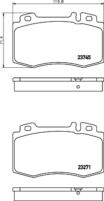 Brake Pad Set, disc brake 8DB 355 010-101