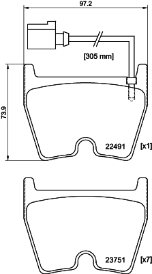 Brake Pad Set, disc brake 8DB 355 025-171