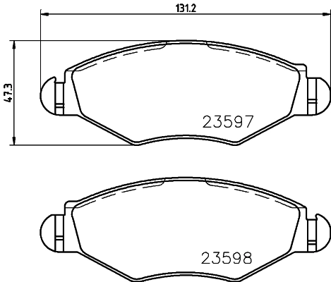Brake Pad Set, disc brake 8DB 355 009-411