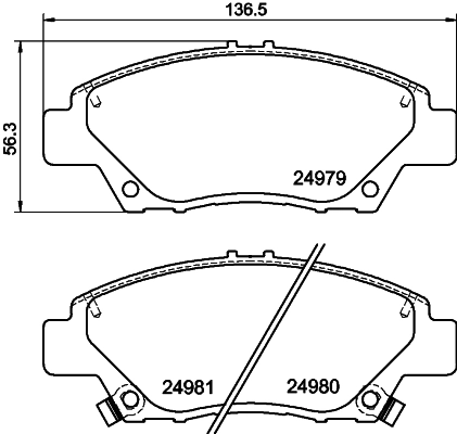 Brake Pad Set, disc brake 8DB 355 015-001
