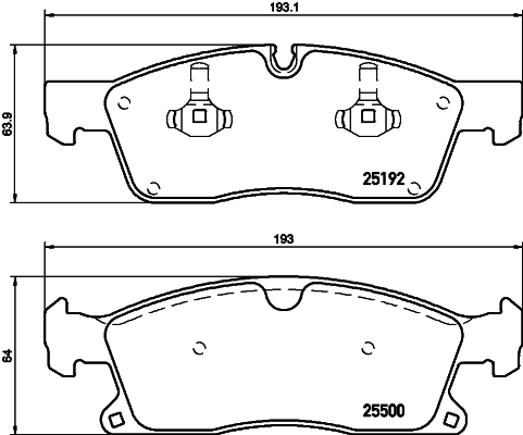 Brake Pad Set, disc brake 8DB 355 019-701