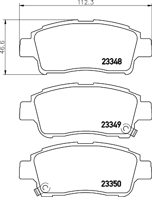 Brake Pad Set, disc brake 8DB 355 017-071