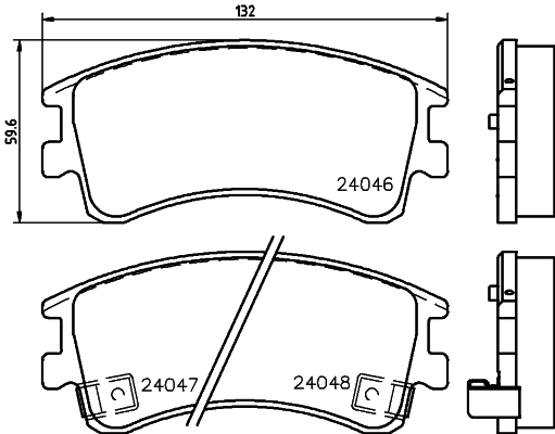Brake Pad Set, disc brake 8DB 355 011-141