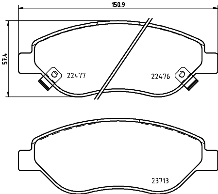 Brake Pad Set, disc brake 8DB 355 025-631