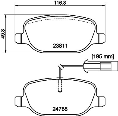 Brake Pad Set, disc brake 8DB 355 015-571