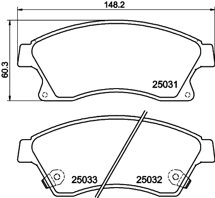 Brake Pad Set, disc brake 8DB 355 015-231