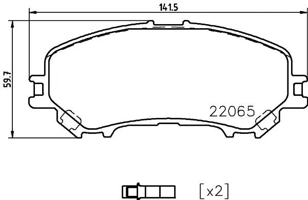 Brake Pad Set, disc brake 8DB 355 021-861